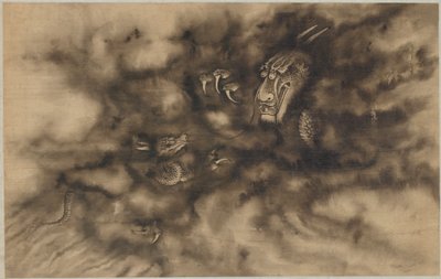 Sárkányok a felhőkben, Qing-dinasztia, 1684. alkotó: Zhou Xun