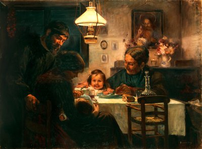 Munkás családja (olaj, vászon) alkotó: Zocca Zanardelli