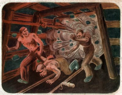 Baleset egy bányában, 1950 körül alkotó: . .
