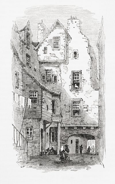 Egy régi közel, Canongate, Edinburgh, Skócia alkotó: . .