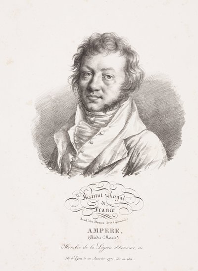 Andre-Marie Ampere francia fizikus és matematikus, 1820 körül alkotó: Frederick (attr. to) Barnard