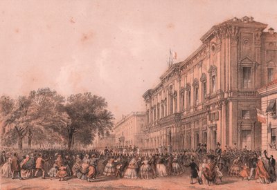 II. Napóleon császár érkezése a piemonti Alessandriába alkotó: William Walcutt