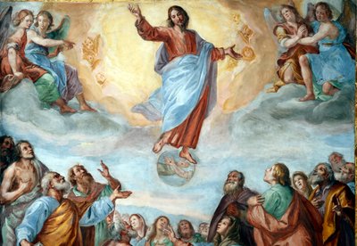Krisztus mennybemenetele. A Santissima Annunziata del Vastato-bazilika. Genova. Olaszország. alkotó: . .