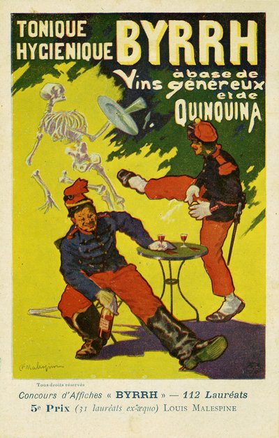 Byrrh Tonique Hygenique kontra abszint, c 1903 alkotó: Frederick (attr. to) Barnard