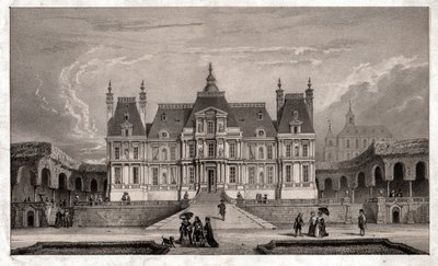 Maison Lafitte kastélya, 1850 körül (metszet) alkotó: . .