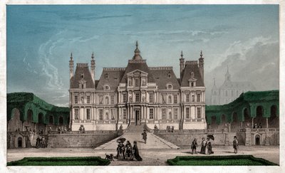 Maison Lafitte kastélya, 1850 körül (metszet) alkotó: . .