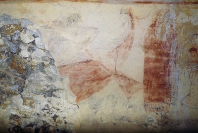 Charon csónakja, freskó, Kék démonok sírja, Tarquinia nekropolisza (UNESCO Világörökségi Lista, 2004), Lazio, Olaszország Etruszk civilizáció, Kr.e. 5. század alkotó: Georg Carl Heinrich Dollmann