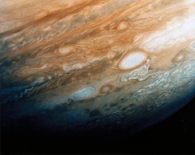 Közelkép a Jupiter felhőmintáiról alkotó: Ferdinand Georg Waldmuller