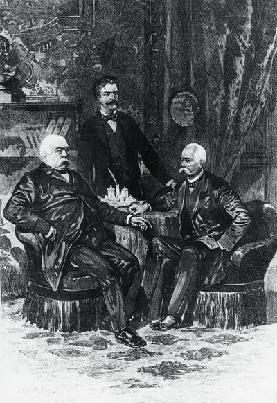 Konferencia Otto von Bismarck (1815-1898) és Francesco Crispi (1819-1901) között Friedrichsruhéban, 1887. október, Németország alkotó: William Walcutt