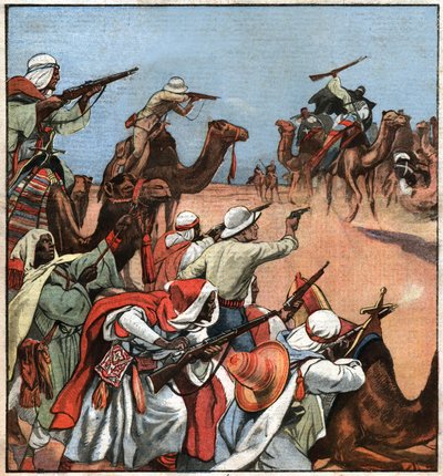 Gyarmati konvoj a Maghrebben. Gyarmati francia konvoj a Maghrebben. alkotó: Ferdinand Georg Waldmuller