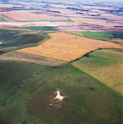 Gabonakör búzamezőn, Milk Hill, Alton Priors, Vale of Pewsey, Wiltshire alkotó: Ferdinand Georg Waldmuller