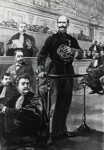 Charles Walsin-Esterhazy parancsnok letétele az Emile Zola-per során alkotó: Georg Carl Heinrich Dollmann