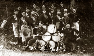 A 122. francia gyalogezred fanfárja a 14-18-as első világháborúban (f/w fotó) alkotó: . .