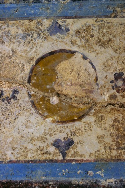 Freskótöredék, Salus Augusta Temple-Cryptoporticus, Urbs Salvia ókori római városa, Urbisaglia, Marche, Olaszország (fotó) alkotó: William Walcutt