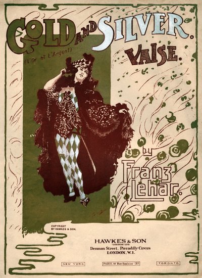 Arany és ezüst, Franz Lehar keringője. 1904 körül (illusztráció) alkotó: . .