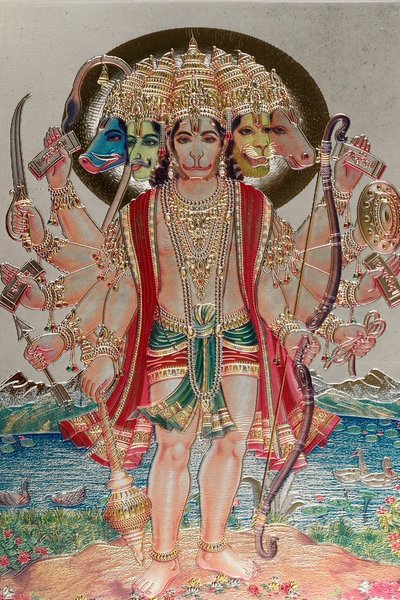 Hanuman, a majomisten a hindu mitológiában. alkotó: . .