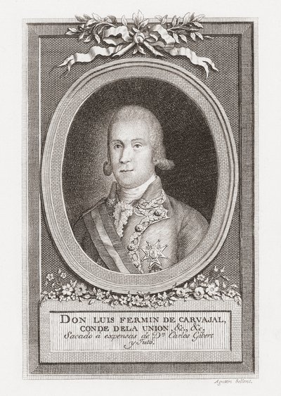 Luis Fermín de Carvajal, az Unió grófja. Portré. alkotó: . .