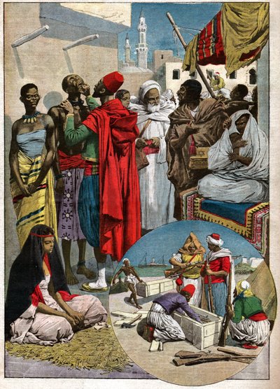 Marche aux escalves a Tripoli. Rabszolgapiac Tripoliban. alkotó: Ferdinand Georg Waldmuller