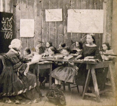 Matematika óra, 1890 körül (fotó) alkotó: Frederick (attr. to) Barnard
