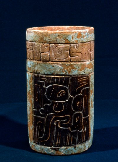 Maja temetkezési hajó Tikalból, Petenből, Guatemala, Klasszikus időszak, i.sz. 300-900 (kerámia) alkotó: Hippolyte Lalaise Devéria