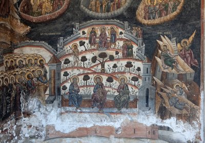 Kolostor (manastirea Cozia). A templom. Belső. Falfestmények. alkotó: . .