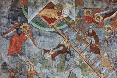 Kolostor (manastirea Sucevita). A templom. Külső. Északi fal. Falfestmények. alkotó: . .