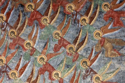 Kolostor (manastirea Sucevita). A templom. Külső. Északi fal. Falfestmények. alkotó: . .