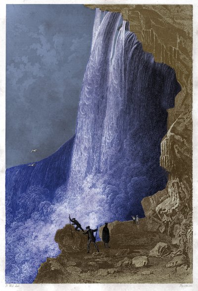 Niagara-vízesés, USA. 1860 körül (metszet) alkotó: . .