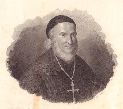 Adeodato Turchi olasz püspök (1724-1803) portréja, G Guzzi rézmetszete Francesco Vicira festményéből alkotó: William Walcutt