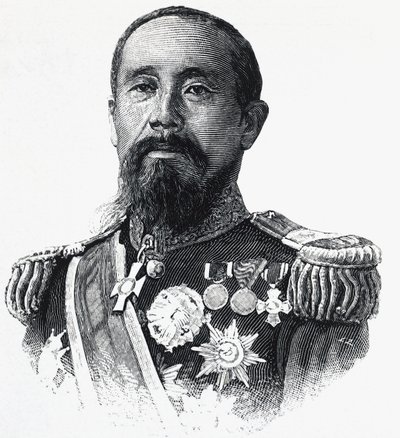 Ito Hirobumi (1841-1909) japán politikus portréja alkotó: William Walcutt