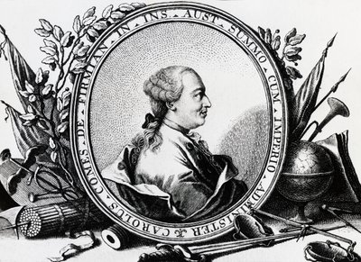 Karl Joseph von Firmian (1716-1782) osztrák politikus portréja, metszet alkotó: William Walcutt