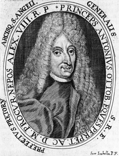Antonio Ottoboni herceg (1646-1710), a pápai hadsereg tábornoka portréja, metszet alkotó: William Walcutt