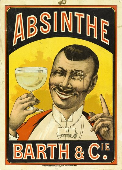 Barth & Cie abszint hirdetése, Chalon sur Saone-ban (Saone et Loire, Franciaország), 1890 körül alkotó: Frederick (attr. to) Barnard