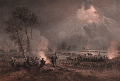 Mac-Mahon tábornok második francia hadserege elhaladt Ticino mellett a lombardiai Turbigónál alkotó: William Walcutt