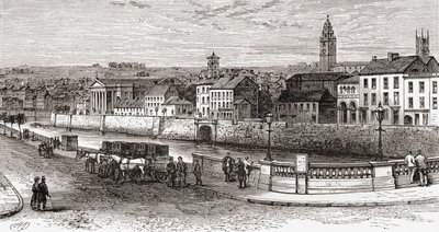 Shandon a Lee folyó mellett, Cork megye, Írország a 19. század végén, az 1898-ban megjelent Saját országunkból alkotó: Ferdinand Georg Waldmuller