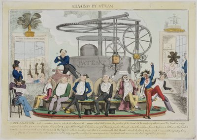 Borotválkozás gőzzel”, 1810 alkotó: Frederick (attr. to) Barnard