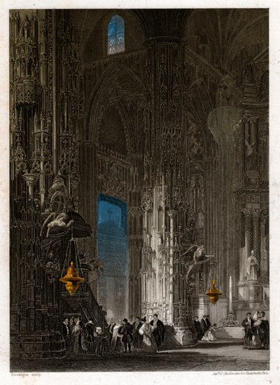 A Szent Megváltó székesegyháza Jerez de la Fronterában (Xeres). 1840 körül (metszet) alkotó: . .