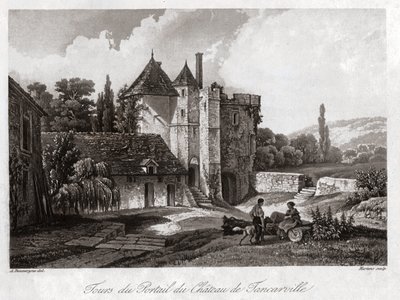 Tancarville vára. 1840 körül (metszet) alkotó: . .