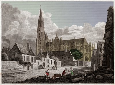 Senlis katedrálisa. 1840 körül (metszet) alkotó: . .