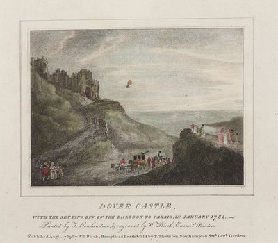 Az első Csatorna átkelés ballonnal, 1785. január 7 alkotó: Frederick (attr. to) Barnard