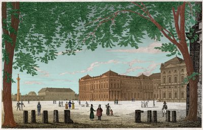 Wurzburg rezidenciája, Eveques en Bavarie herceg vára. kb. 1850 (metszet) alkotó: . .