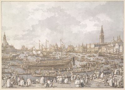 A velencei dózse a Lido felé indul alkotó: Canaletto
