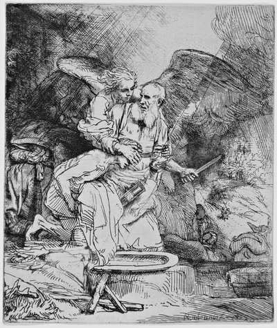 Ábrahám áldozata alkotó: Rembrandt van Rijn