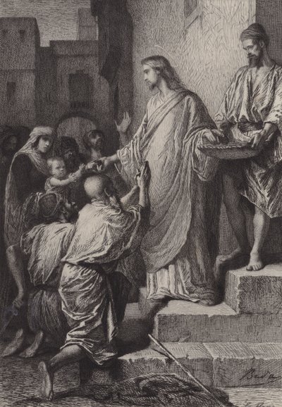 Alamizsna alkotó: after Albert Robida