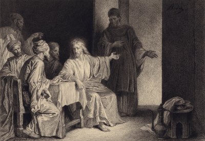 Krisztus meggyógyítja a cseppfertőzéstől szenvedő embert alkotó: after Albert Robida