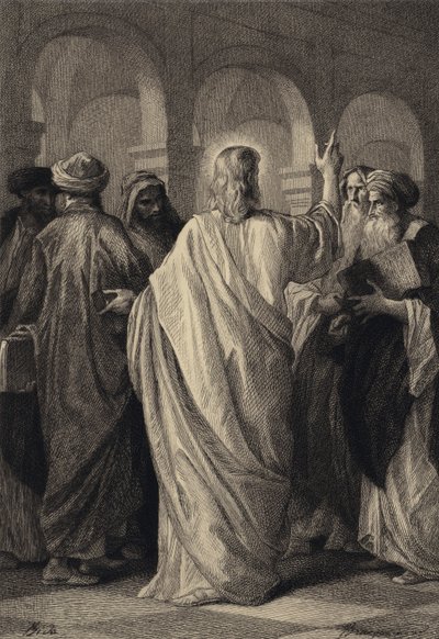 Jézus az orvosokkal beszélget alkotó: after Albert Robida