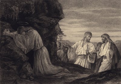 Jézus az imában alkotó: after Albert Robida