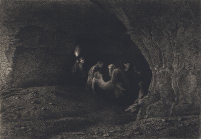 Jézus a sírba fektette alkotó: after Albert Robida