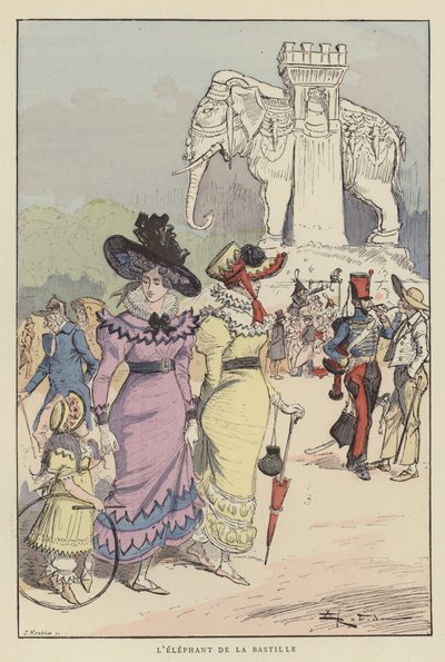 A Bastille elefántja alkotó: after Albert Robida
