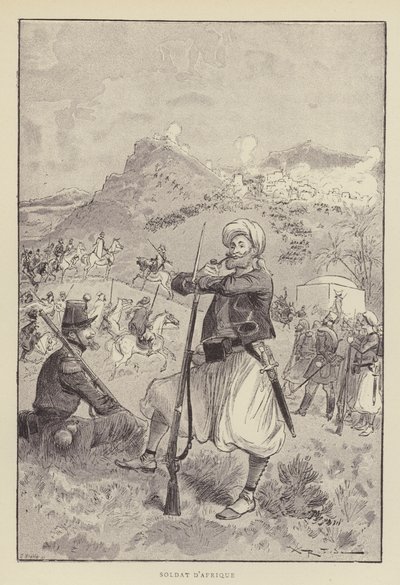 afrikai katona alkotó: after Albert Robida